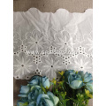 White Stretch Bridal Lace Trim Fabric